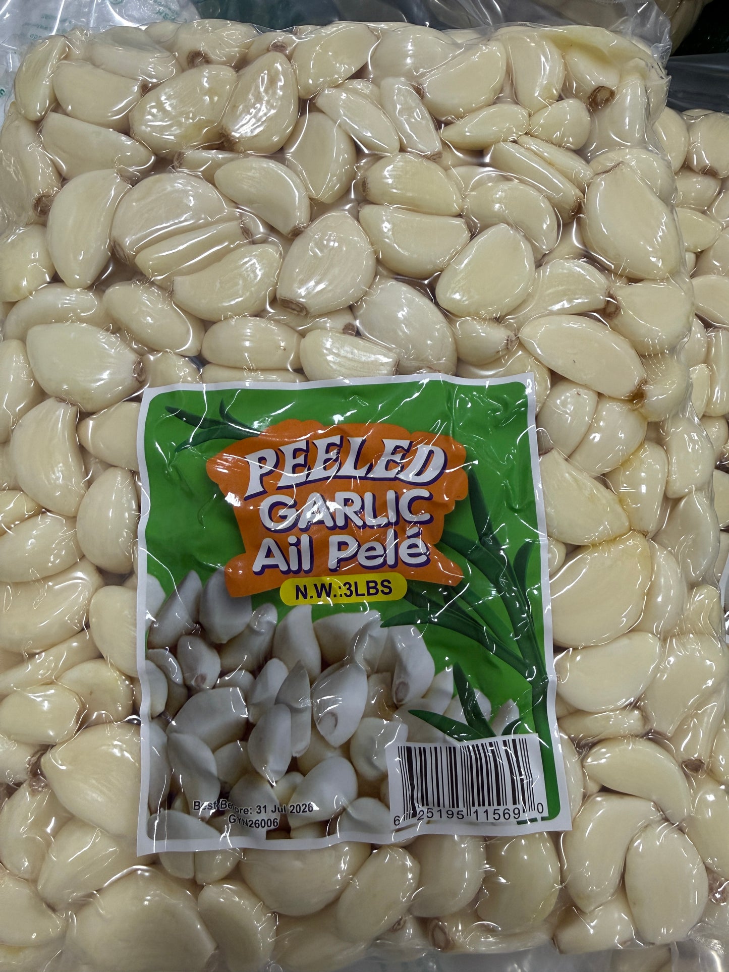 Peeled garlic - 3lb